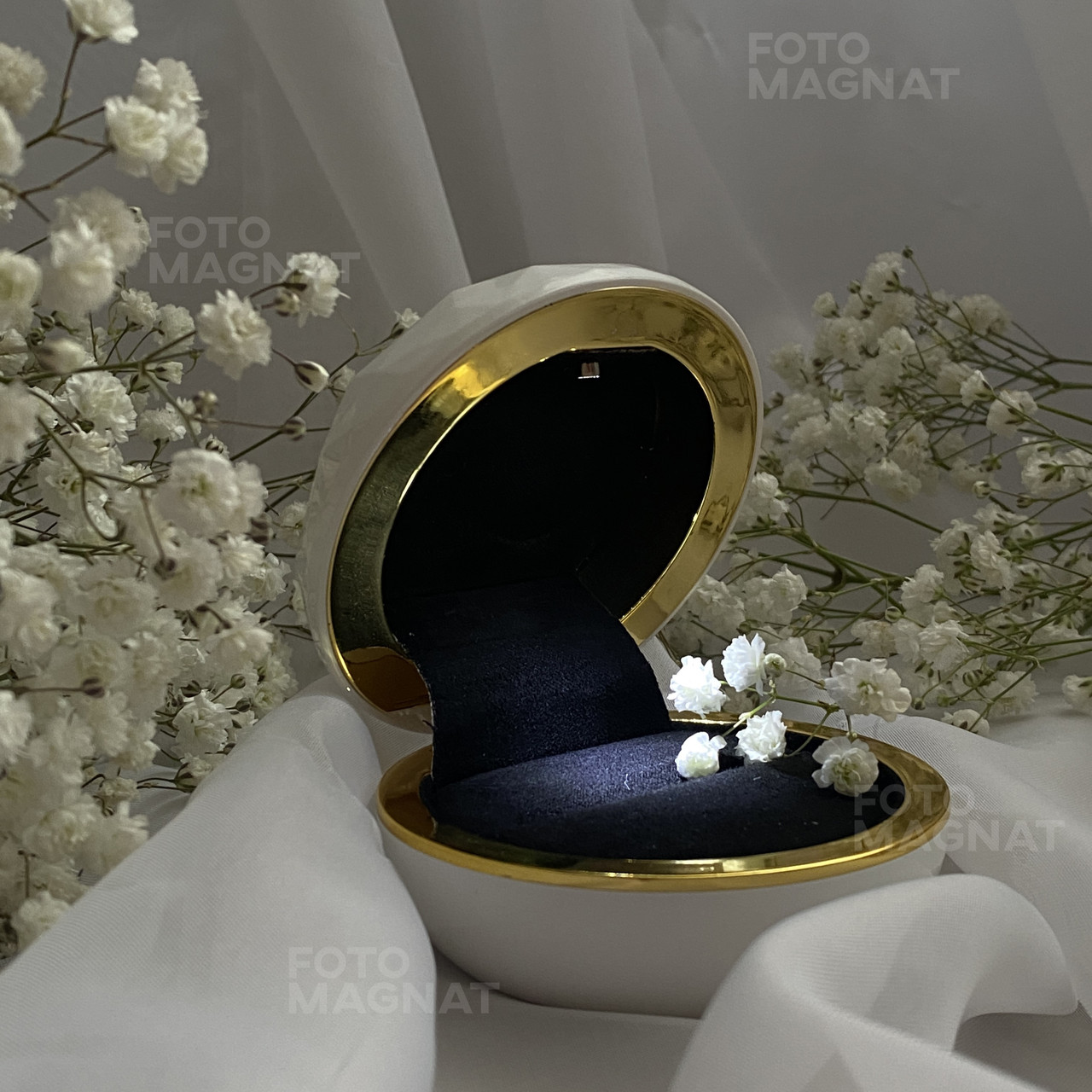 Коробочка для каблчуки з підсвіткою Diamond — Футляр скринька для пропозиції або весілля