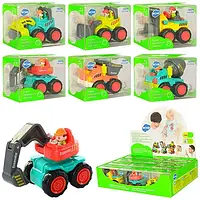 Игрушечная машинка Hola Toys Строительная техника, 6 видов в ассорт. (3116B)