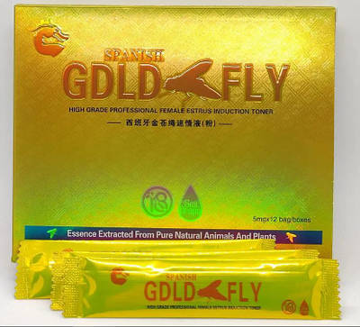 Краплі жіночий збудник Шпанська мушка, GOLD FLY, Голд Флай, "Золота муха" — Нова версія (по 1 шт.)