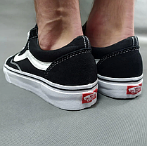 Чоловічі кеди Vans Old Skool чорно-білі кросівки унісекс демісезон, фото 5