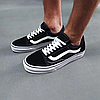 Чоловічі кеди Vans Old Skool чорно-білі кросівки унісекс демісезон, фото 7