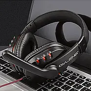 Ігрові дротові навушники OVLENG X6 з мікрофоном Чорний, фото 4