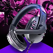 Ігрові дротові навушники OVLENG X6 з мікрофоном Чорний, фото 6