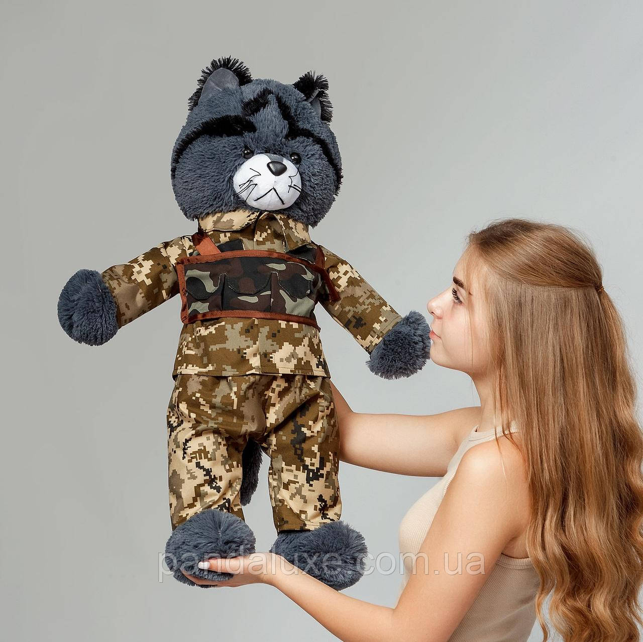 М'яка іграшка плюшевий кіт Солдат