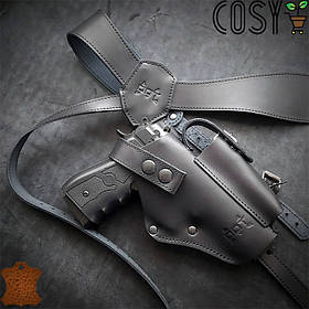 Шкіряна оперативна кобура під пістолет BERETTA 92 зі зручною системою прихованого носіння.