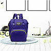Сумка-рюкзак для мам з термокишенькою (42х21х27 см) 20л Синій / Багатофункціональна сумка-органайзер для мам, фото 6