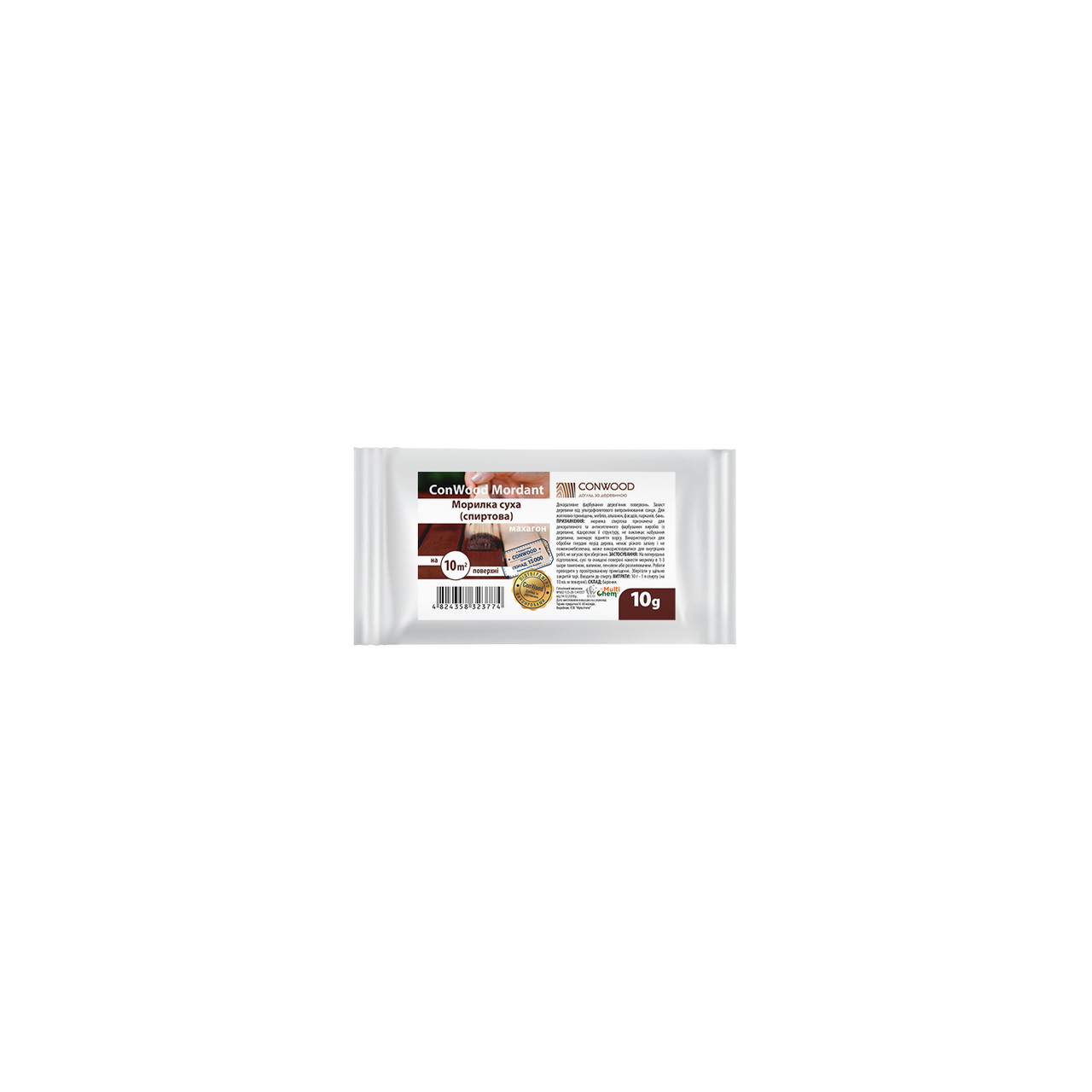 Морилка суха спиртова ConWood Mordant Махагон, 50 мл