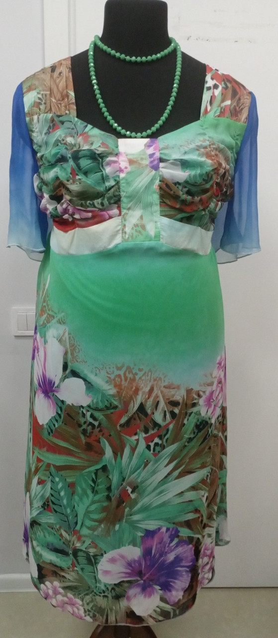 Плаття жіноче шифонове ІВ-2222-15 зелене