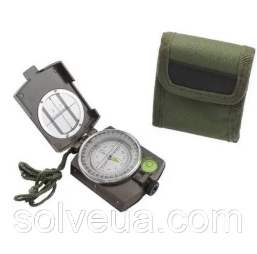 Компас металевий Mil Tec армійський Призматичний Оливковий (15789000).solve, фото 1