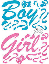Наклейка на шар "girl or boy" 2132