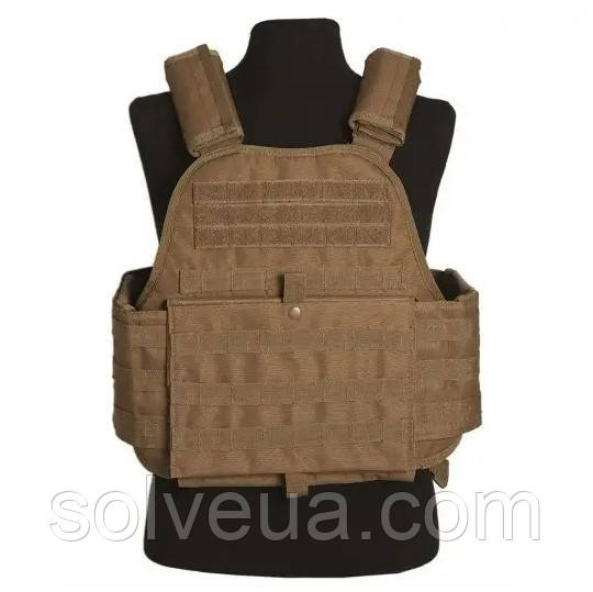 Тактичний жилет Плитоноска Plate Carrier Mil Tec Койот (13463105).solve
