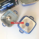 Набір квадратних каструль (казанів) Benson з гранітним антипригарним покриттям, фото 3