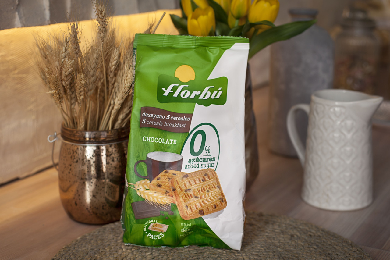 Італійське печиво "Florbu" без цукру із шоколадом 340 гр. Італія, фото 1