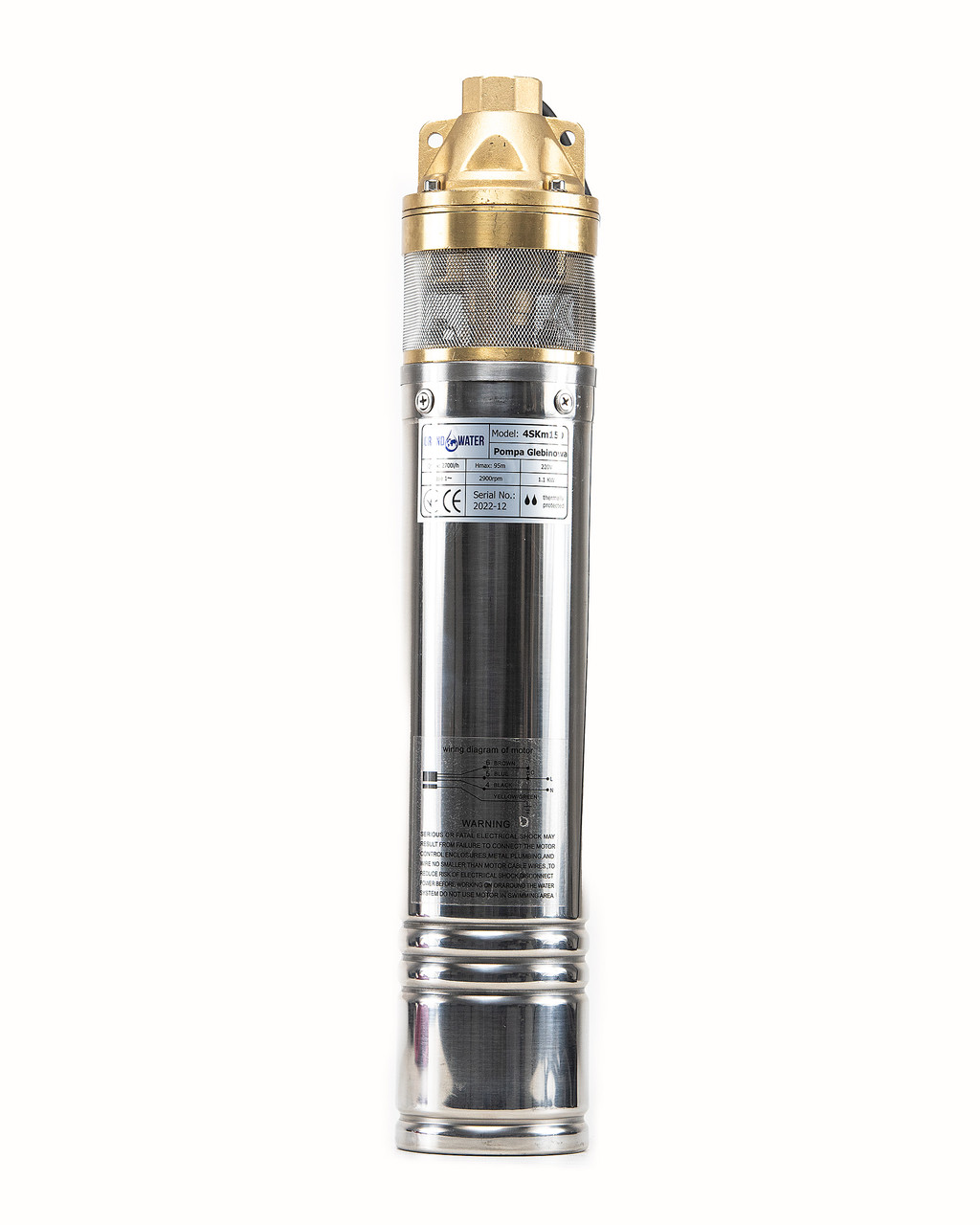 Насос глибинний свердловинний вихровий Польща 4SKM 150 1.1 кВт GRANDWATER