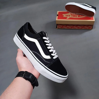 Чоловічі кеди Vans Old Skool чорно-білі кросівки замша унісекс жіночі демісезон, фото 3
