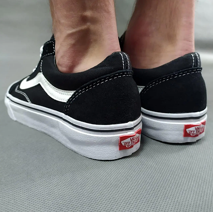 Чоловічі кеди Vans Old Skool чорно-білі кросівки замша унісекс жіночі демісезон, фото 6