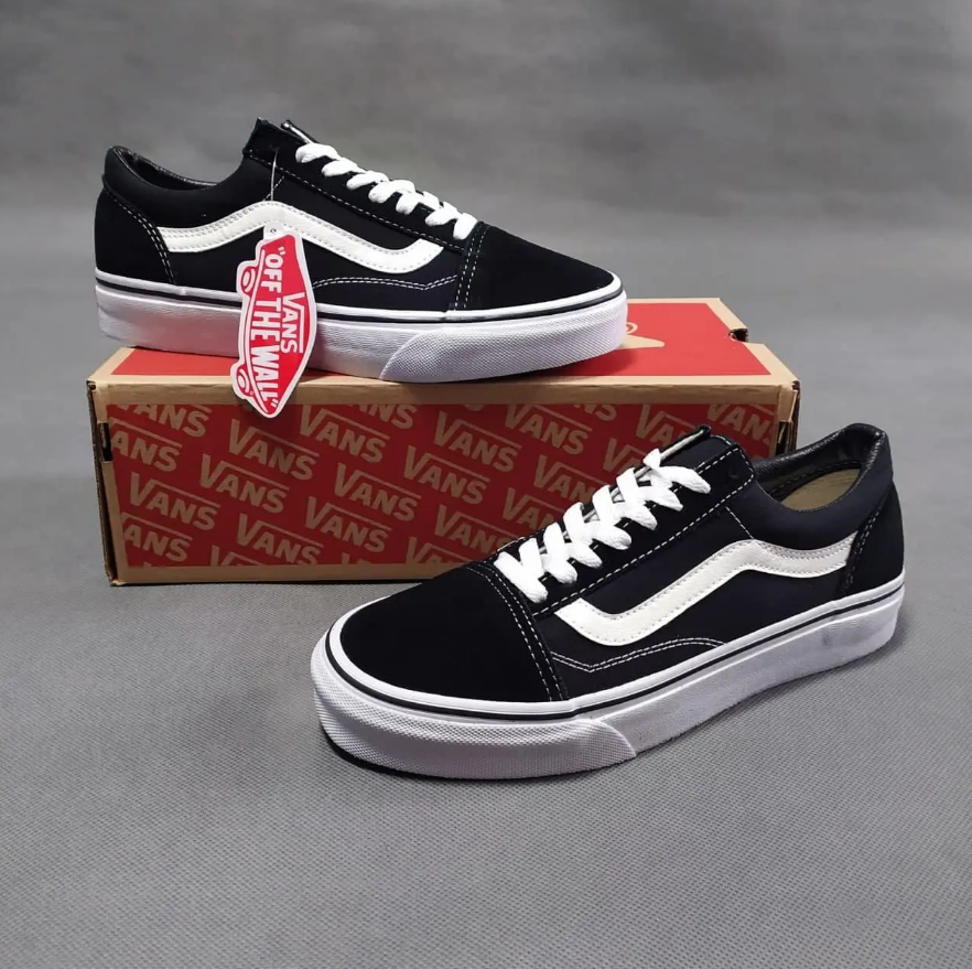 Чоловічі кеди Vans Old Skool чорно-білі кросівки замша унісекс жіночі демісезон