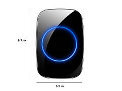 Безпровідний дверний дзвінок Emastiff Дві кнопки і два приймача Чорний з синім