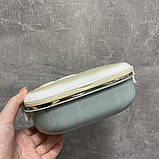 Ланч-бокс харчовий 700 мл Kamille KM-2124 блакитний з бежевим, фото 4