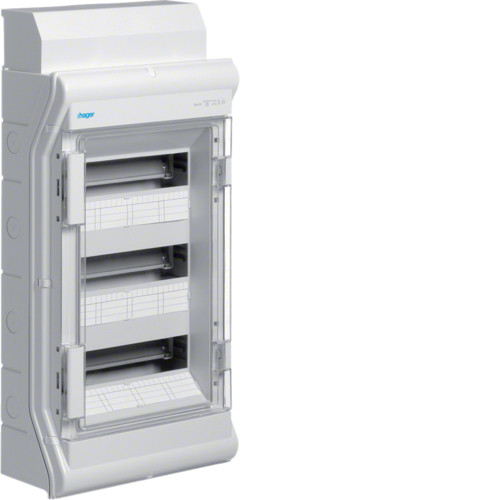 Щит розподільчий на 36(42) модулів, з/у з прозорими дверцятами, IP65, VECTOR  VE312DN (арт. VE312DN), фото 1