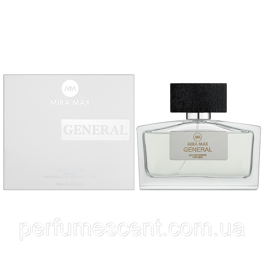 Парфумована вода для чоловіків "GENERAL" Mira Max, 100 мл (аромат схожий на Lacoste Eau De L.12.12 Blanc)