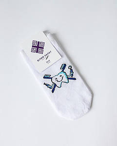 Медичні шкарпетки сліди з принтом Teeth