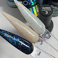 Гель-лак для ногтей Oxxi Professional Rumba 10 мл, № 3 сине-фиолетово-голубой микс слюды на прозрачной основе
