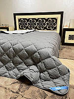Одеяло зимнее холлофайбер размер евро 200*220 чехол микрофибра серого цвета