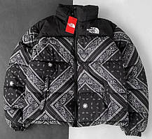 Куртка зимова в стилі The North Face ромби візерунки