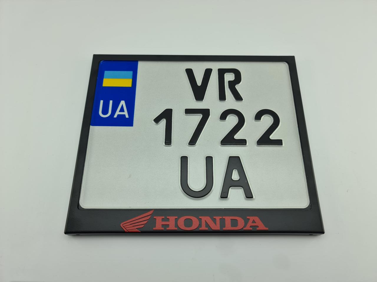 Рамка для монономера Honda black red метал, фото 1