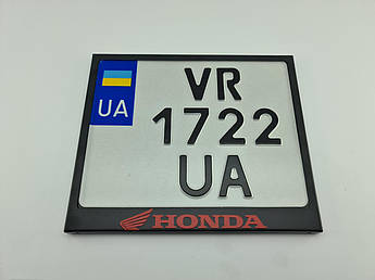 Рамка для монономера Honda black red метал