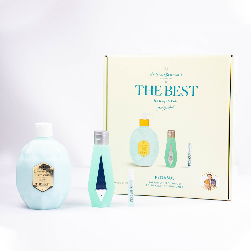 Набір Iv San Bernard Pegasus для купання котів та собак, кондиціонер 500 мл + шампунь 120 мл + парфум 2 мл (8720), фото 1