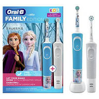 Набір зубних щіток Braun Oral-B Vitality D100 PRO + Kids Frozen 2 D100.410.2K Family Edition.