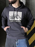 Худі з принтом 'Vertigine' графіт
