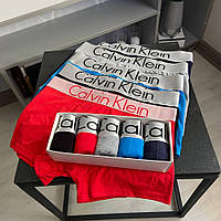 Чоловічий набір трусів calvin klein  5 шт. чорний,сірий,червоний,блакитний,синій,білий