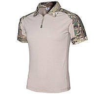 Мужская армейская поло - тактическая футболка с липучками под шевроны