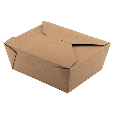 Ланч-бокс крафт із білою ламінацією всередині (50шт)