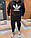 Костюм двонитка Lil hoodie+pants big logo чорний + носки в подарок, фото 4
