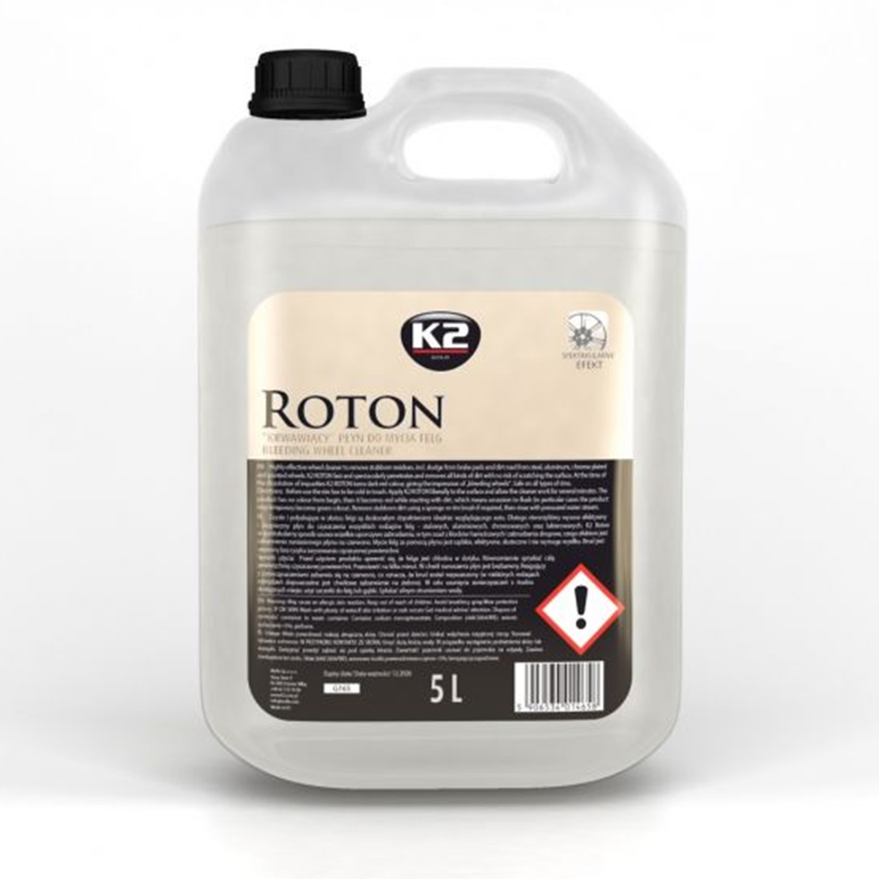 Засіб для миття та очищення дисків та ковпаків автомобіля Roton Bleeding Wheel Cleaner 5 л