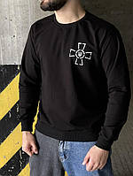 Світшот із принтом 'хрест ЗСУ' чорний