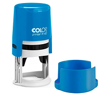 Оснастка (БЕЗ КЛИШЕ) автоматическая для круглой печатки 40 мм Colop Printer R40, Синяя