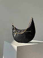 Женская сумка-багет Louis Vuitton Loop lack (черная) KIS01041 модная стильная сумка Луи Виттон экокожа тренд