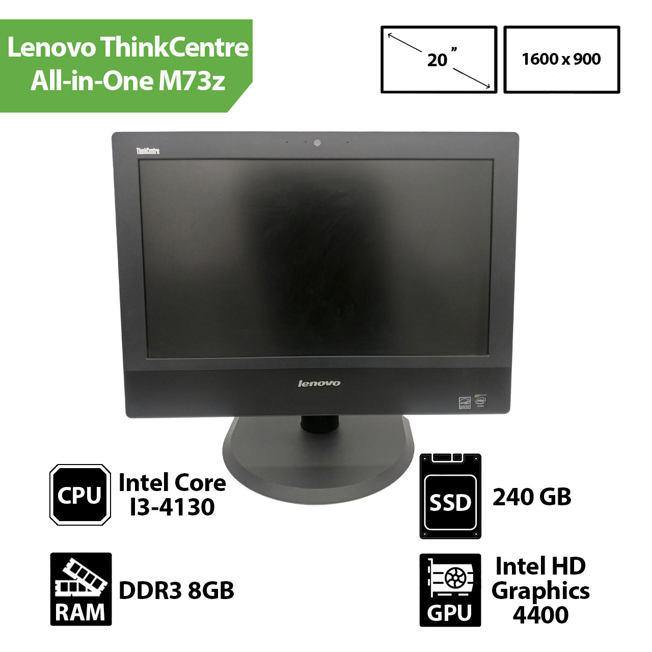 Моноблок Lenovo ThinkCentre All-in-One M73z (Core i3-4130 / 8GB / SSD 240 Gb)
