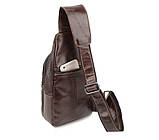 Чоловіча сумка на груди (слінг) Leather Collection (371) brown, фото 2