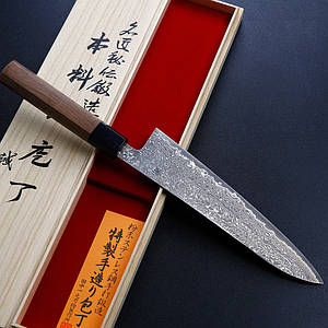 Ніж кухонний Honmamon / Хонмамон "HARUKAZE" Gyuto (Шеф) Damascus, 210 мм (Японія)