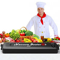 Вакууматор для еды Vacuum Sealer S, 100 Вт (упаковщик продуктов, пакеты для еды, вакуумные пакеты) AS