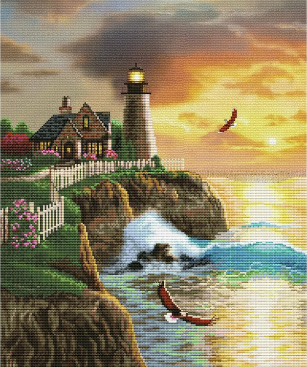 Набір для вишивки хрестиком з малюнком на канві, "Промінь надії", СР3360, 30*37см, Nova Sloboda, фото 1