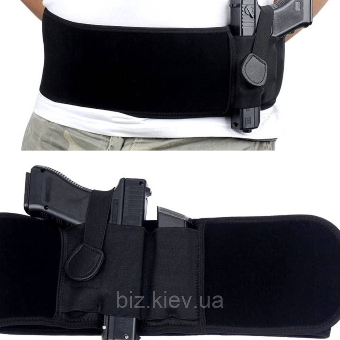 Кобура пояс Holster прихованого носіння ліва чорна