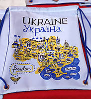Рюкзак-мешок на шнурке многофункциональный "Украина"