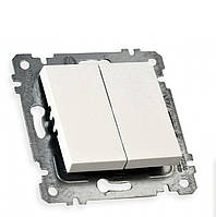 МЕXАНІЗМ ВИМИКАЧА 2 КЛ, 6А, "RITA", "MUTLUSAN", БІЛИЙ